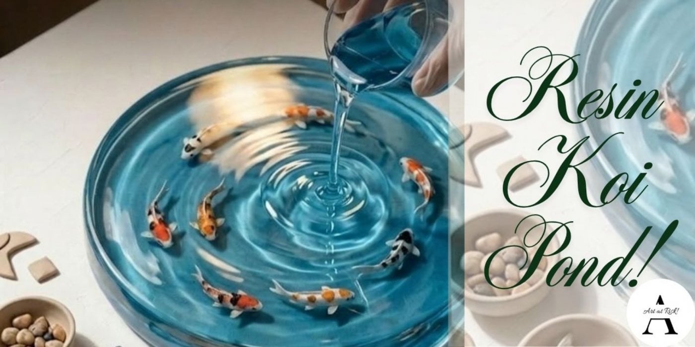 Koi pond resin art by Artatrisk